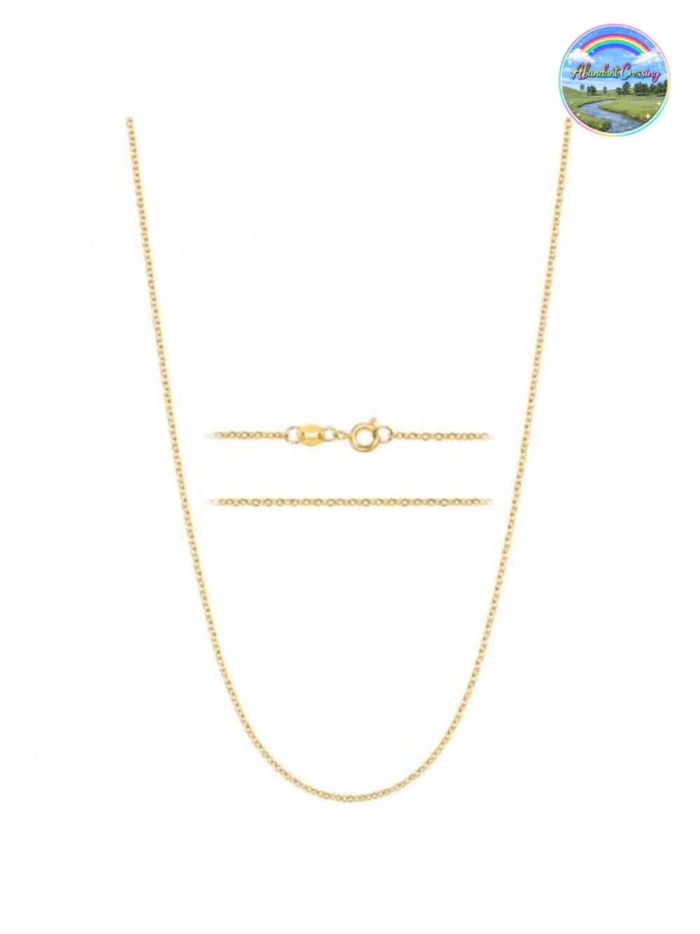 Dainty 24K Gold Plated Stainless Steel Cable Chain Necklace Women